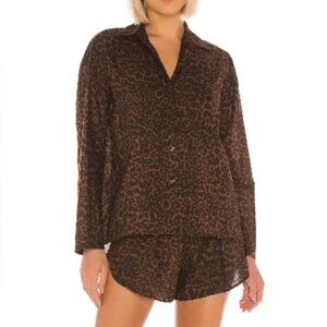 Maison Du Soir Hendricks Top in Cheetah Print